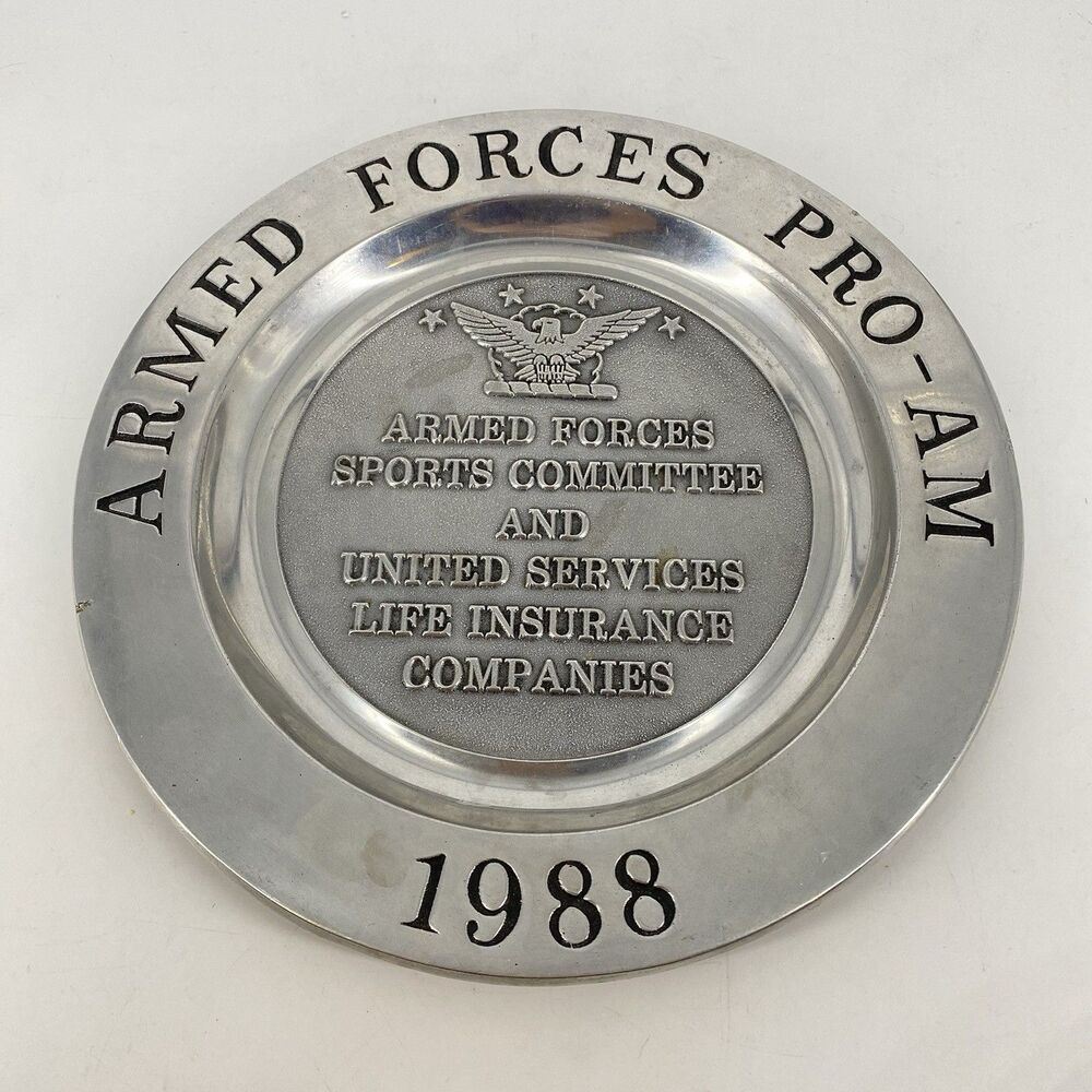 Vintage 1988 Wilton Armed Forces Pro-Am Commemorative Plate 10 3/4”